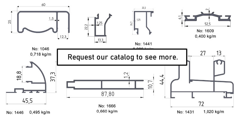 Aluminium profile catalog Turkey